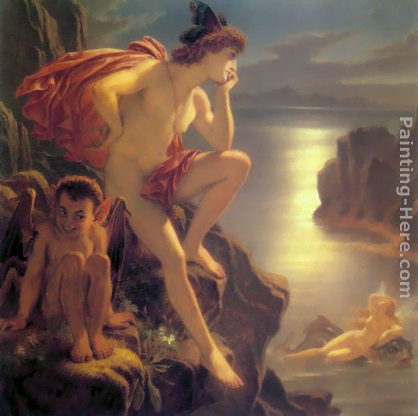 Oberon and the Mermaid painting - Joseph Noel Paton Oberon and the Mermaid art painting